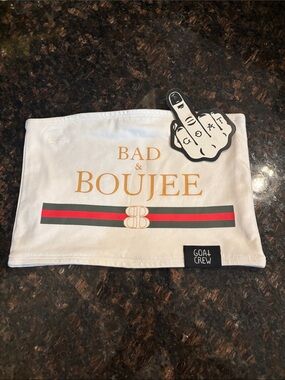 Bad & Boujee White Bandeau Top
